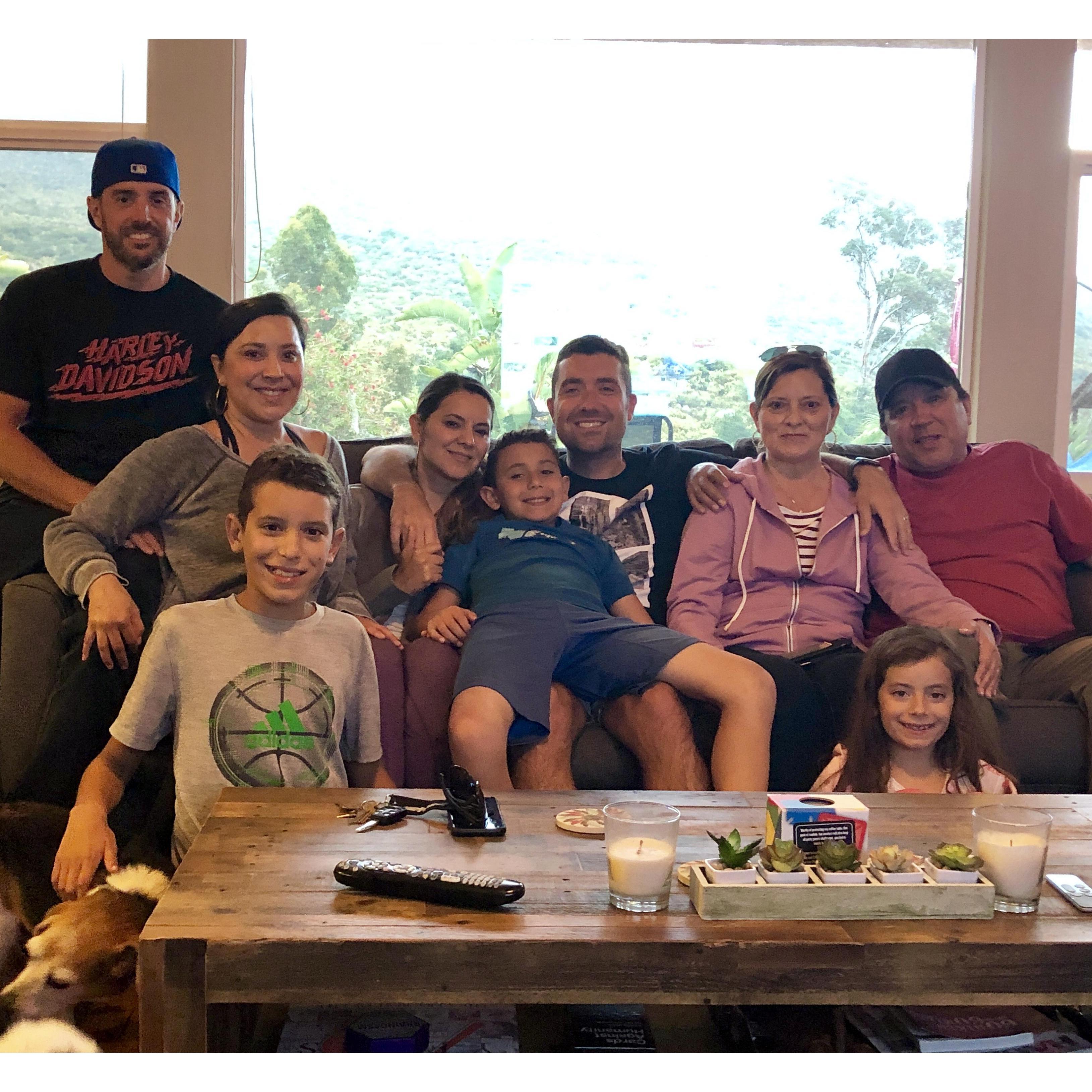 With Monica’s family: mom and dad, Marlene & Albert; Sister, Veronica & brother in law, Ivan (our nephews/niece- Ivan, Alexander, and Viviana:)