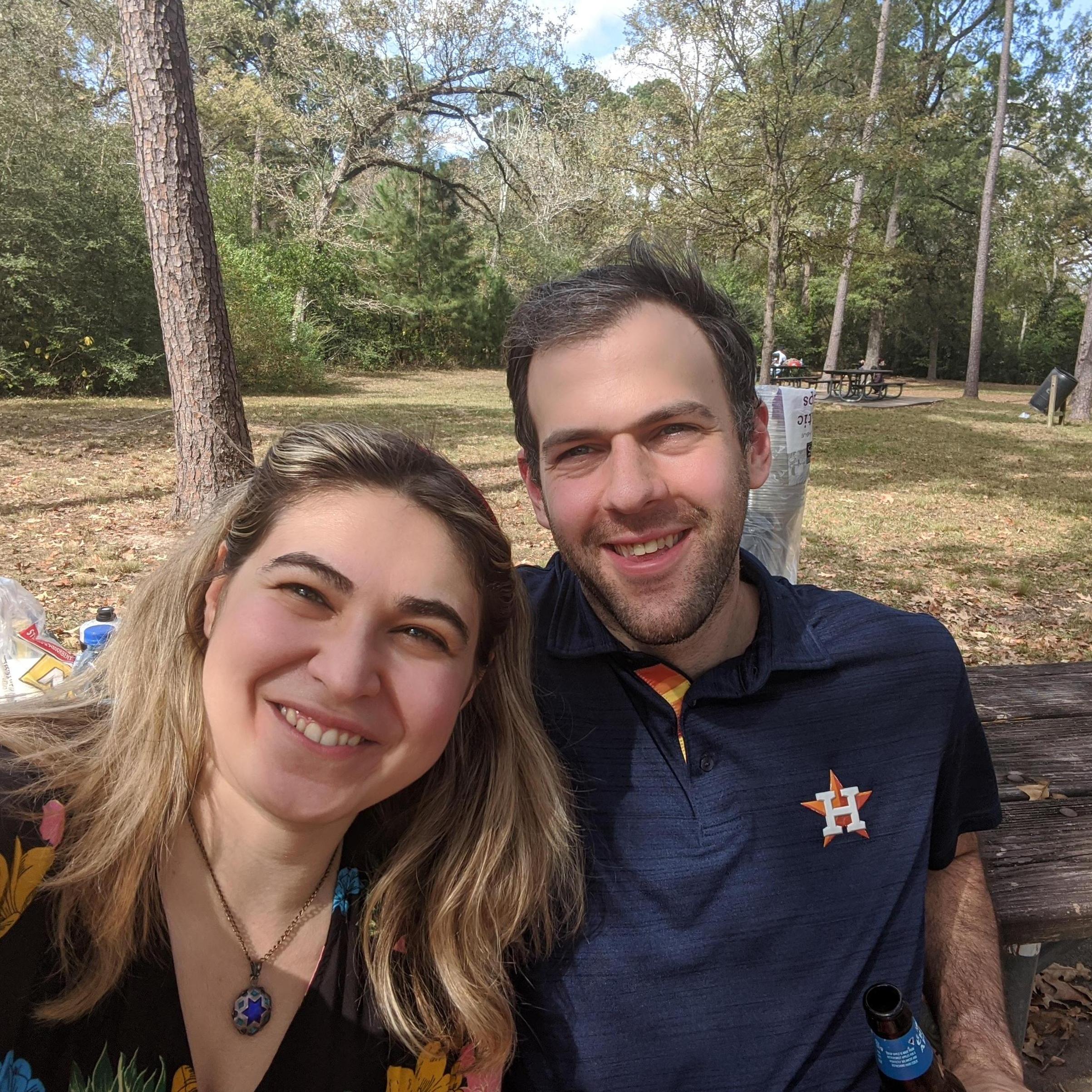 Still haven't been a movie theather together but we pretty have a selfie in all the parks in Houston :) Pandemic Love