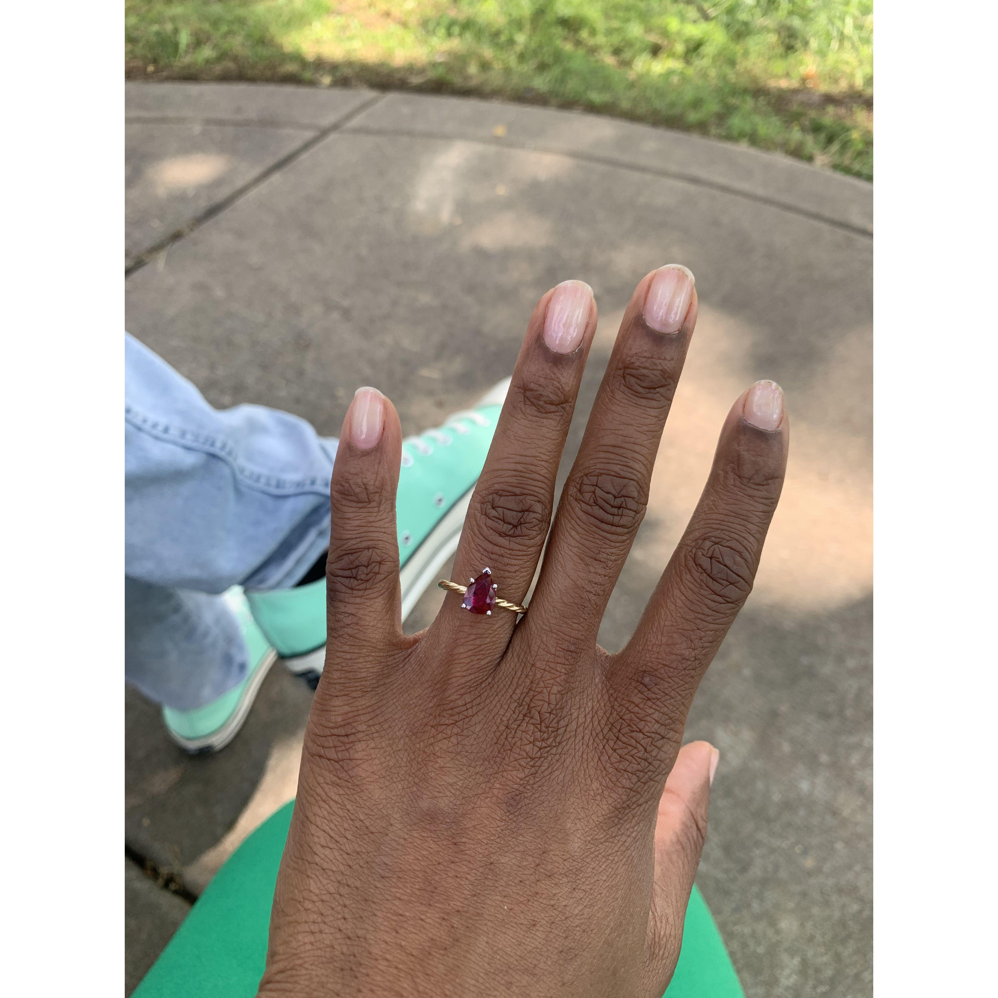 He re-enacted our first date to propose.