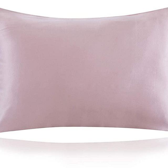 ZIMASILK 100% Mulberry Silk Pillowcase for Hair and Skin Health,Both Side 19 Momme Silk,1pc (Standard 20''x26”, Light Plum)