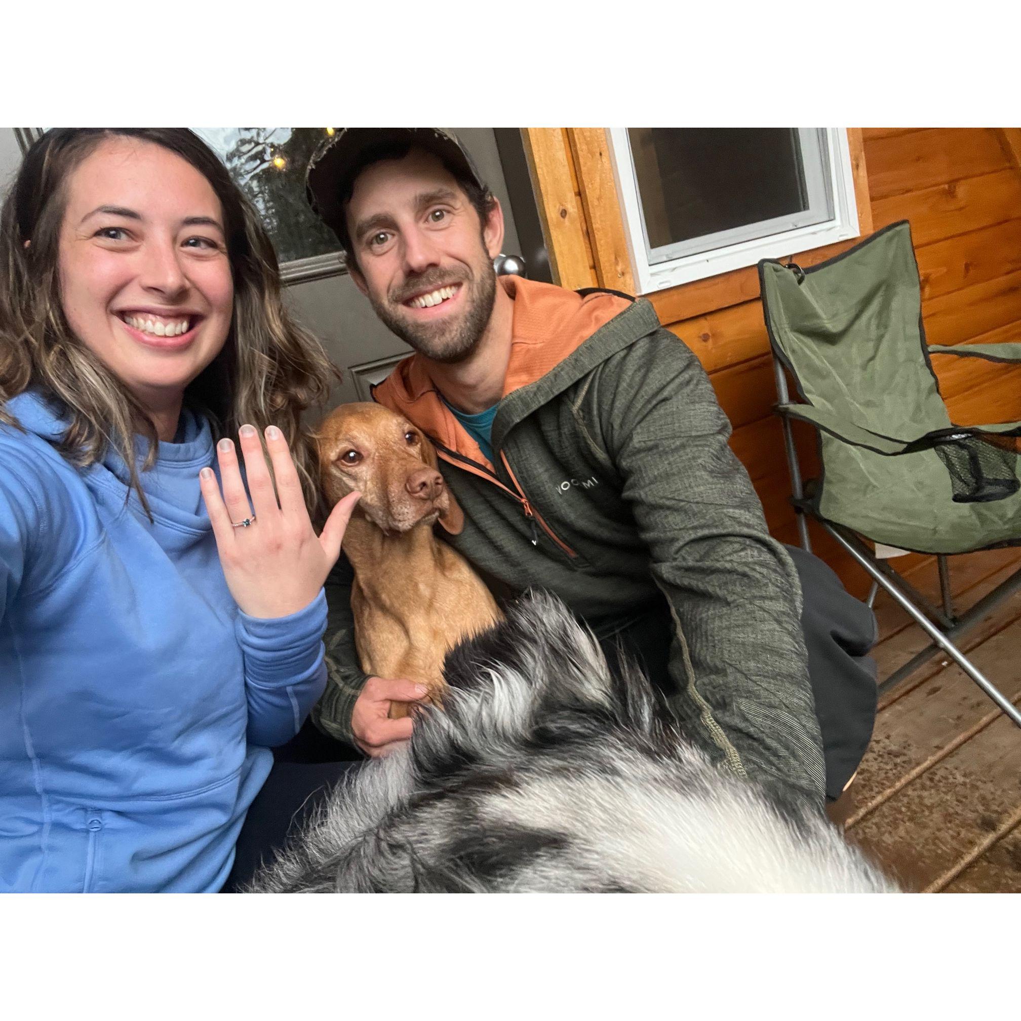 Taken immediately after getting engaged