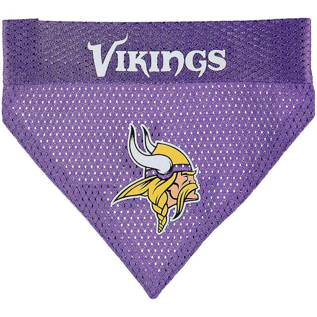 Pets First NFL DOG BANDANA - MINNESOTA VIKINGS REVERSIBLE PET BANDANA. 2 Sided Sports Bandana with a PREMIUM Embroidery TEAM LOGO, Large/X-Large. - 2 Sizes & 32 NFL Teams available