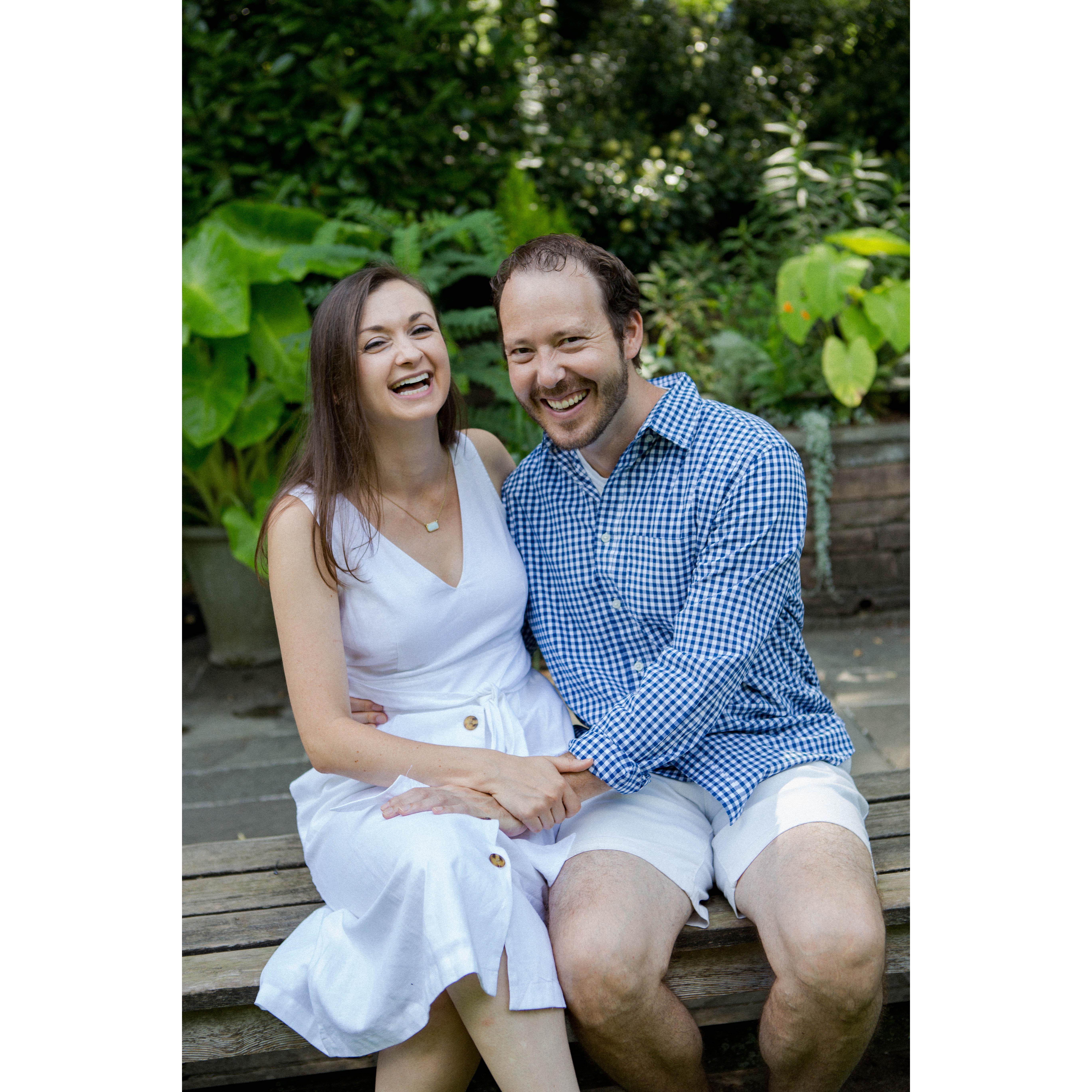 We took our engagement photos in the Brooklyn Botanic Garden. Alex used to live one block from the garden. It's one of her top two favorite places in NYC.