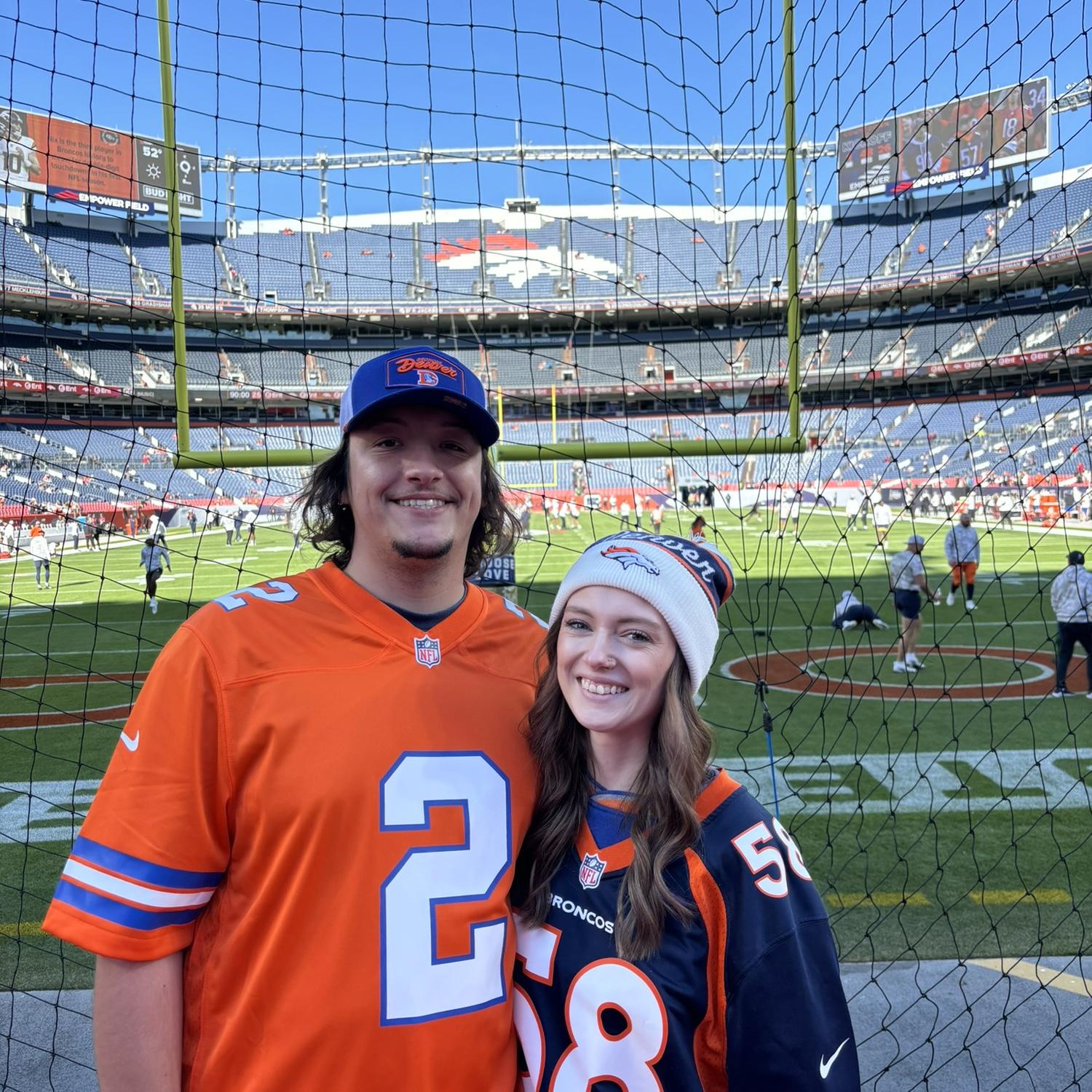 Two die hard Broncos fans bonded for life!
