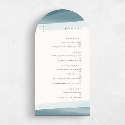 Blue Arch Wedding Menu - Halloway