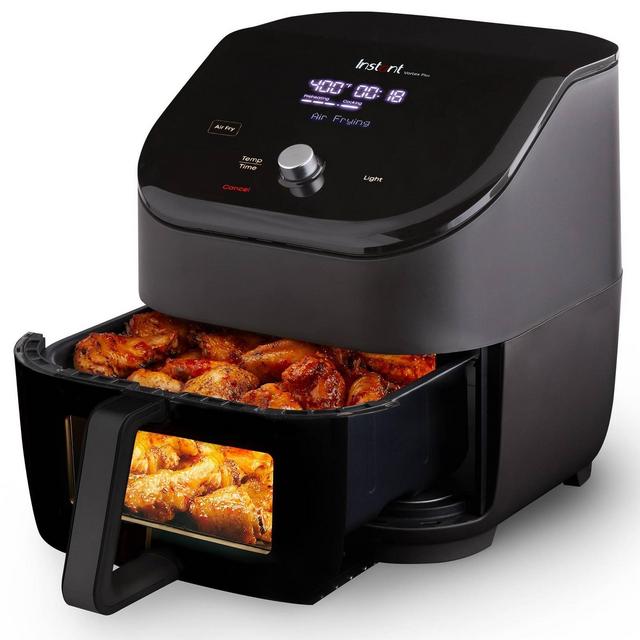 6qt Vortex Plus ClearCook Black