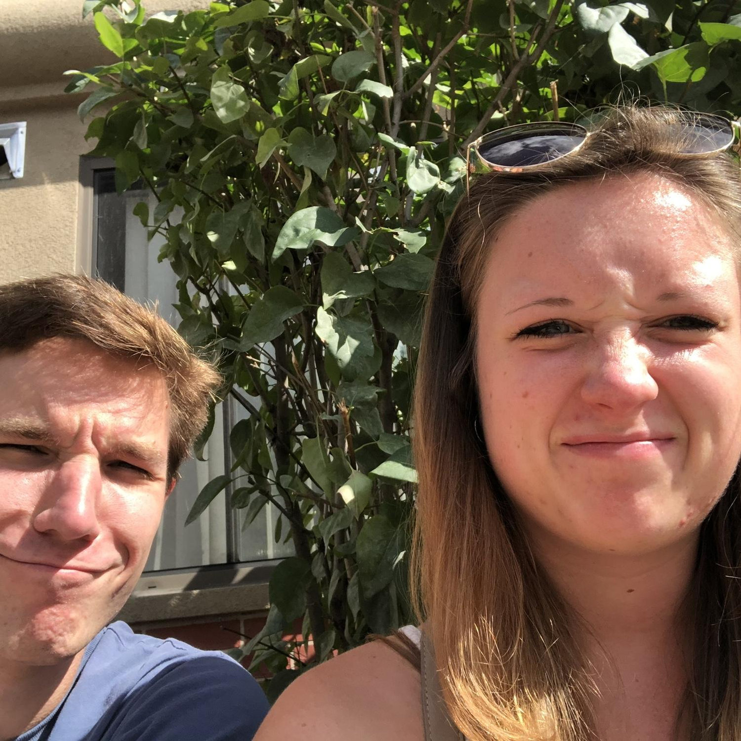 On Ian and Maddie's first trip to New York, their flight was rescheduled and they ended up having to spend a night in Romulus, MI, waiting for a new flight.