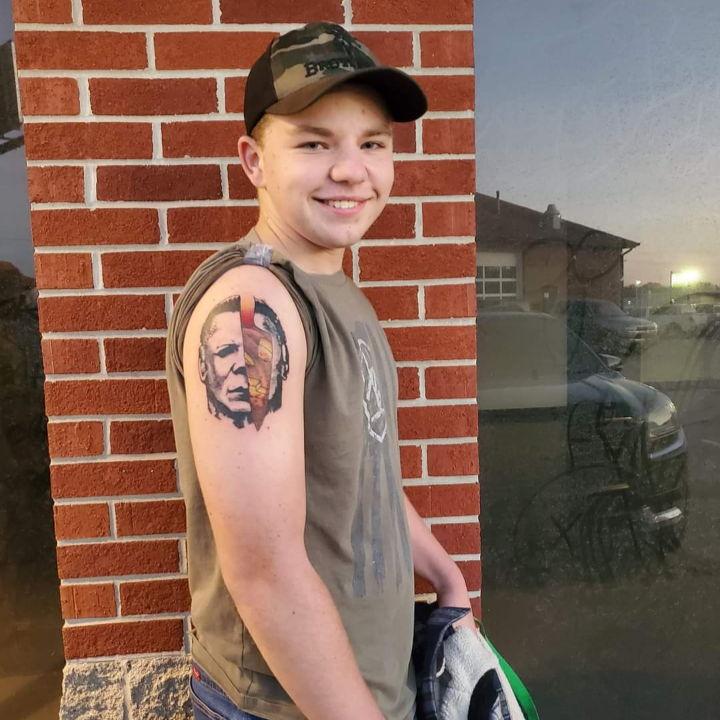 Hunter got his first tattoo