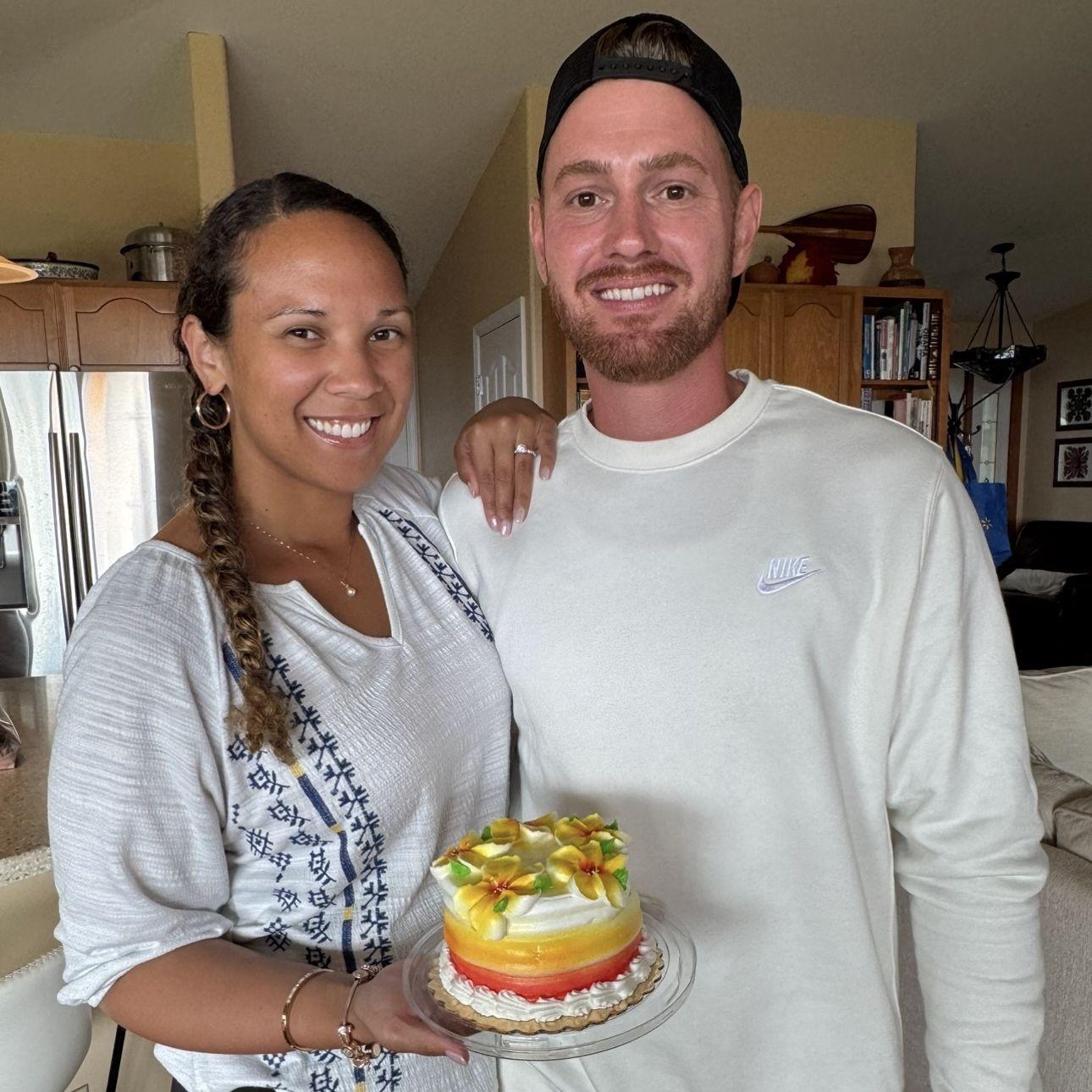 Post-engagement cake