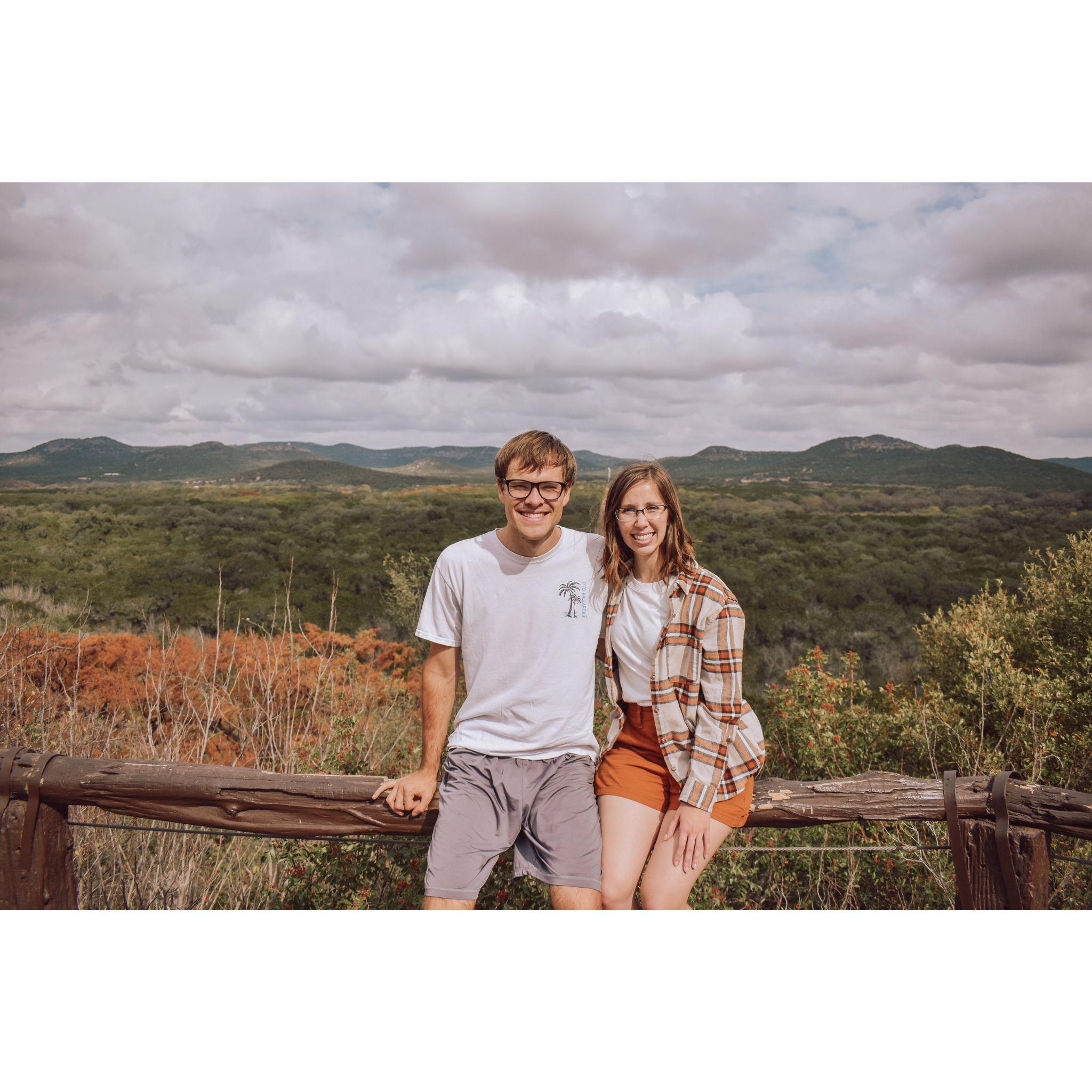Hiking after our camping trip at Garner State Park
