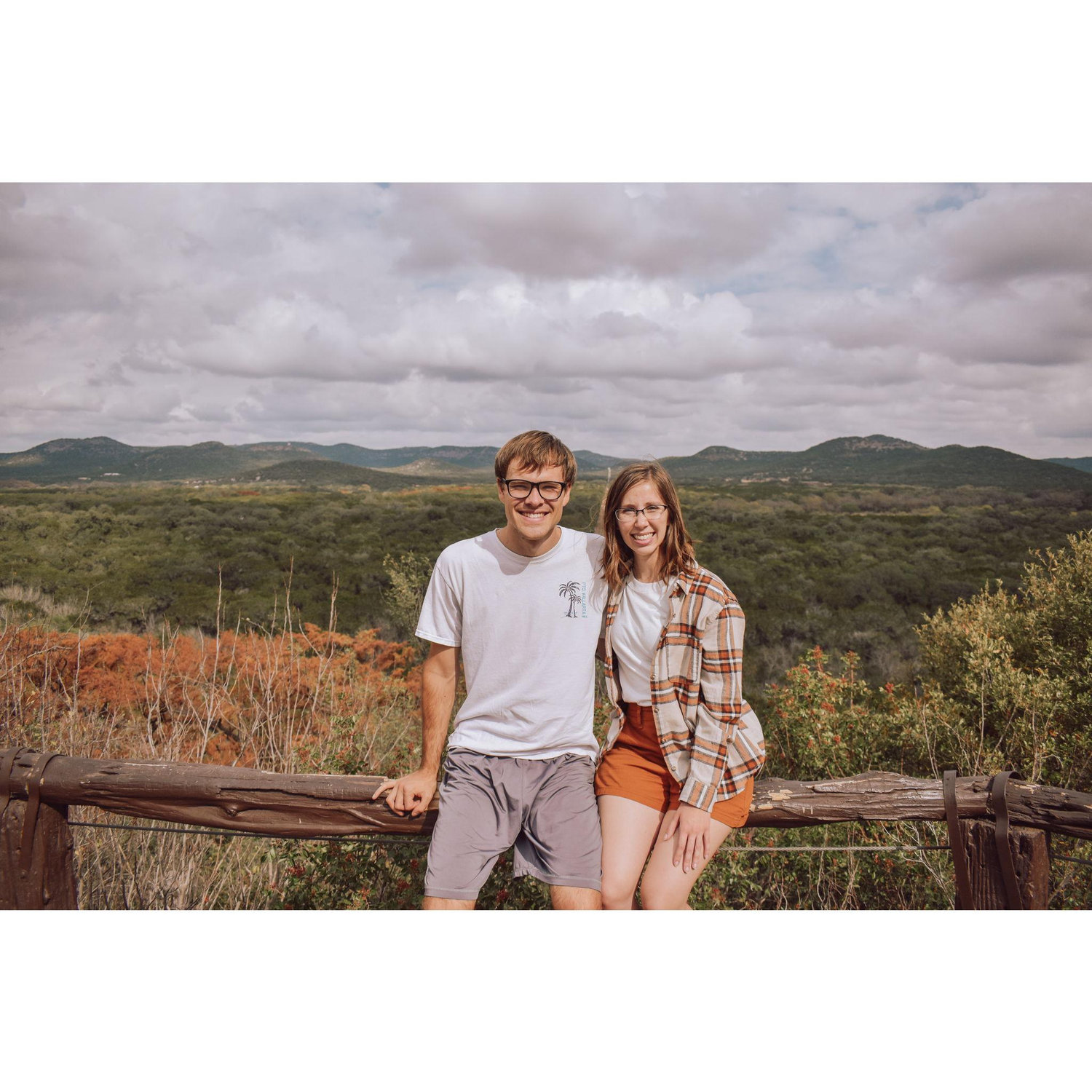 Hiking after our camping trip at Garner State Park