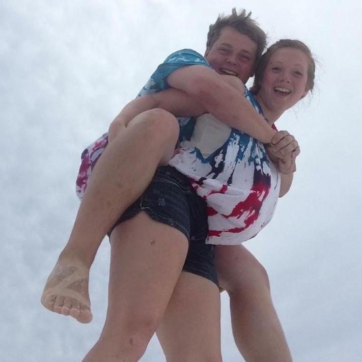 Our first beach trip together, featuring Peter's amazing chaco tan line.