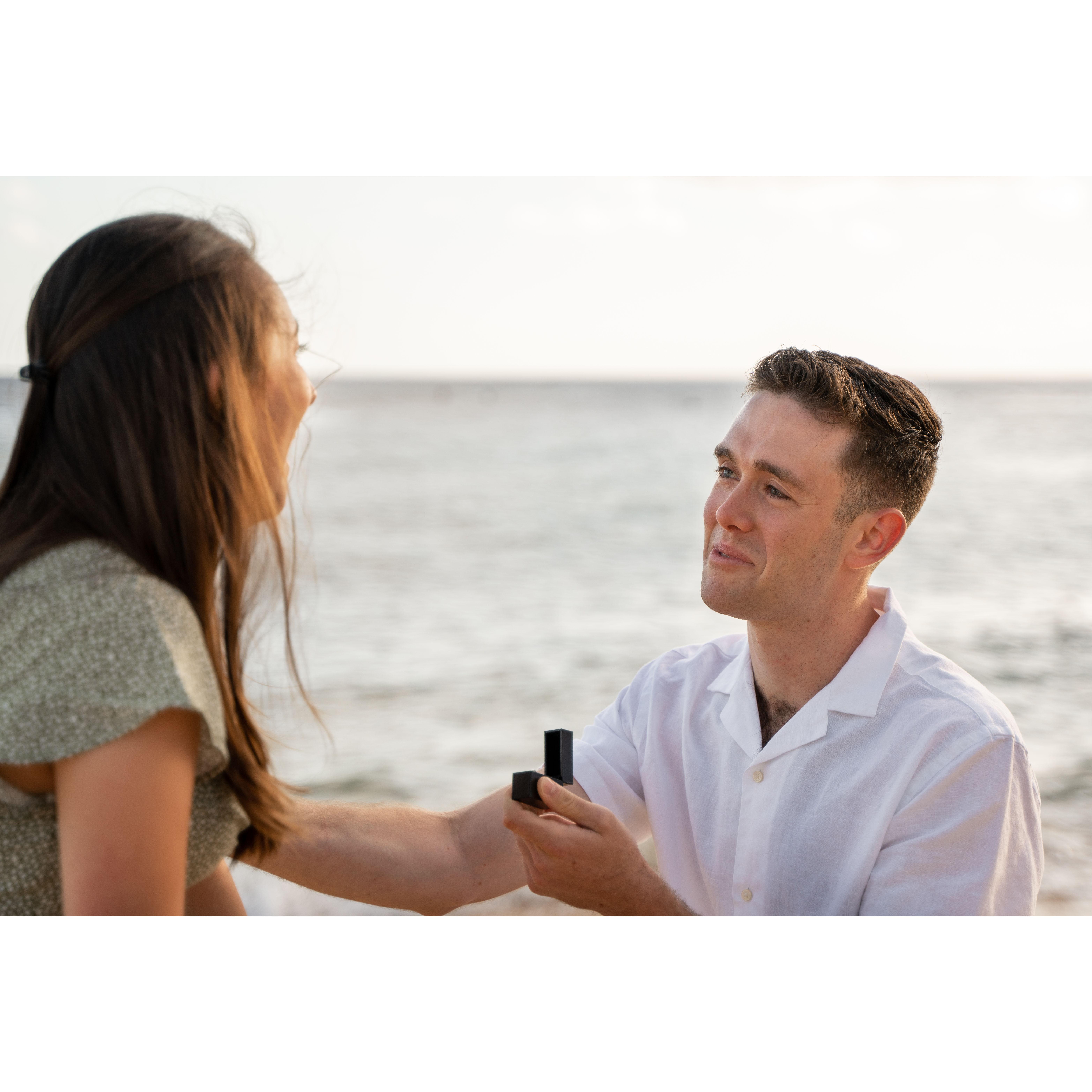 June 13, 2021 - the proposal :) Travis gave the most beautiful and cute speech.
