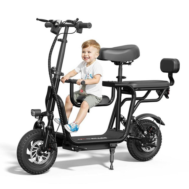 Electric Scooter with Seat for Adult, 36V/48V Electric Scooter with 350W/500W Motor 500W/750W Peak Power, 20 Mile Range, 17.4mph/18.75mph, e Scooters with Adjustable Seat