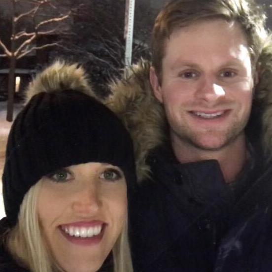 Trekking through the snow to Matthew's birthday dinner at Chophouse in Ann Arbor - January 2018