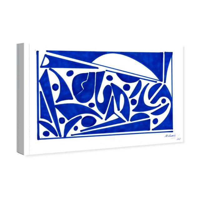'Manuel Roman - Mediterranean Views' Abstract Wall Art, Blue, 36" x 24"