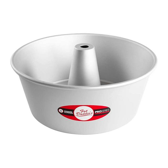 Fat Daddio's PAF-10425 Angel Food Cake Pan, 10 x 4.25 Inch, Silver