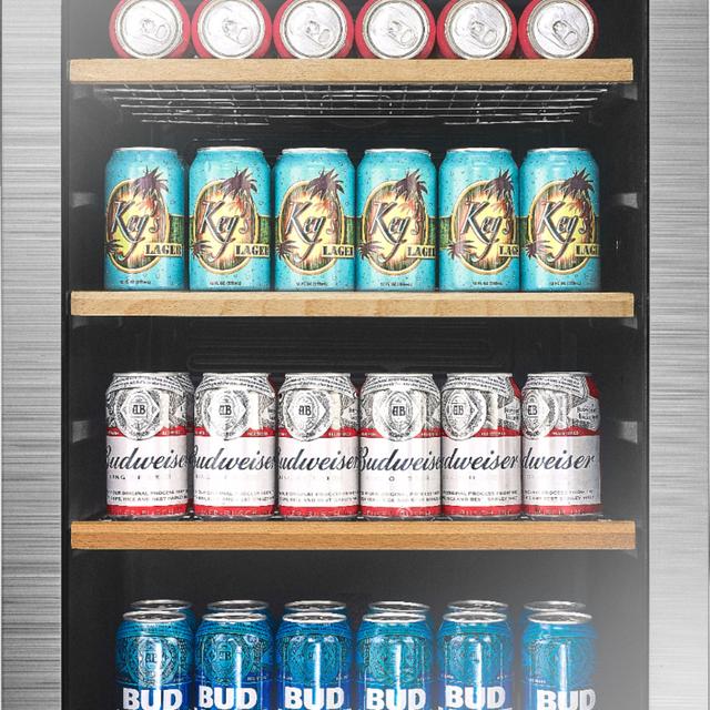 Insignia™ - 130-Can Beverage Cooler - Silver