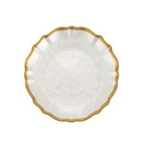 Baroque Glass White Cocktail Plate