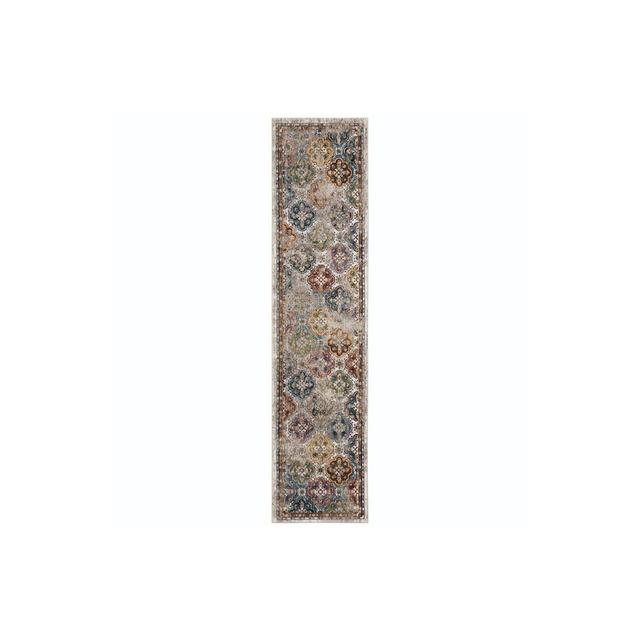 Aria ARA161 Power Loomed Runner Rug - Beige/Multi - 2'x8' - Safavieh