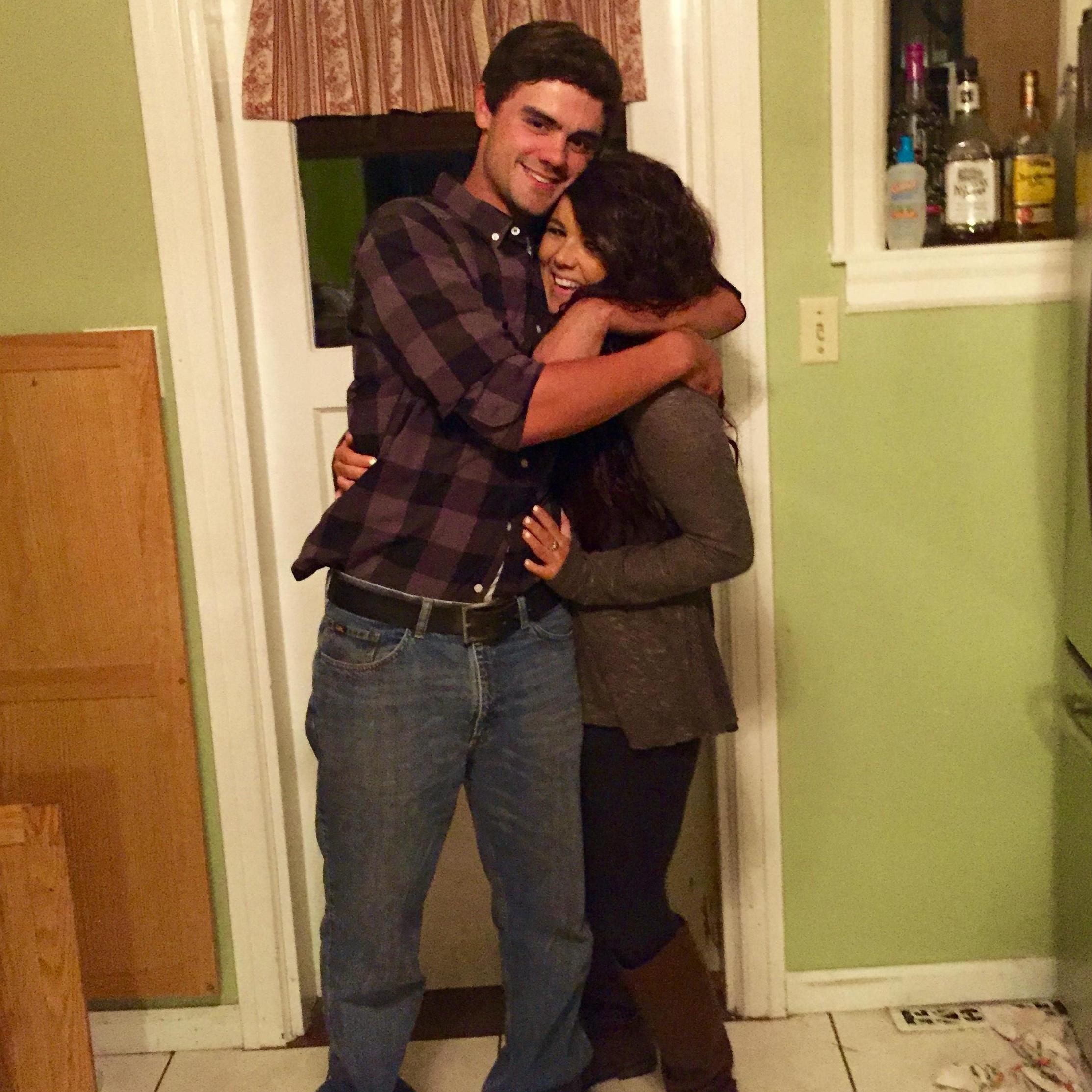 This photo was taken right after our first date in 2015!