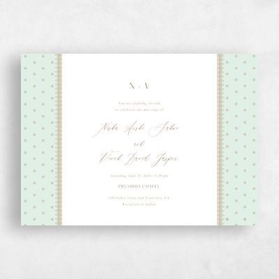 Mint, Green Wedding Invitation - Pyaar Landscape