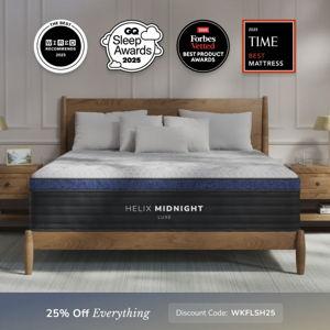 Helix Midnight Luxe Queen Mattress with GlacioTex Cooling Cover