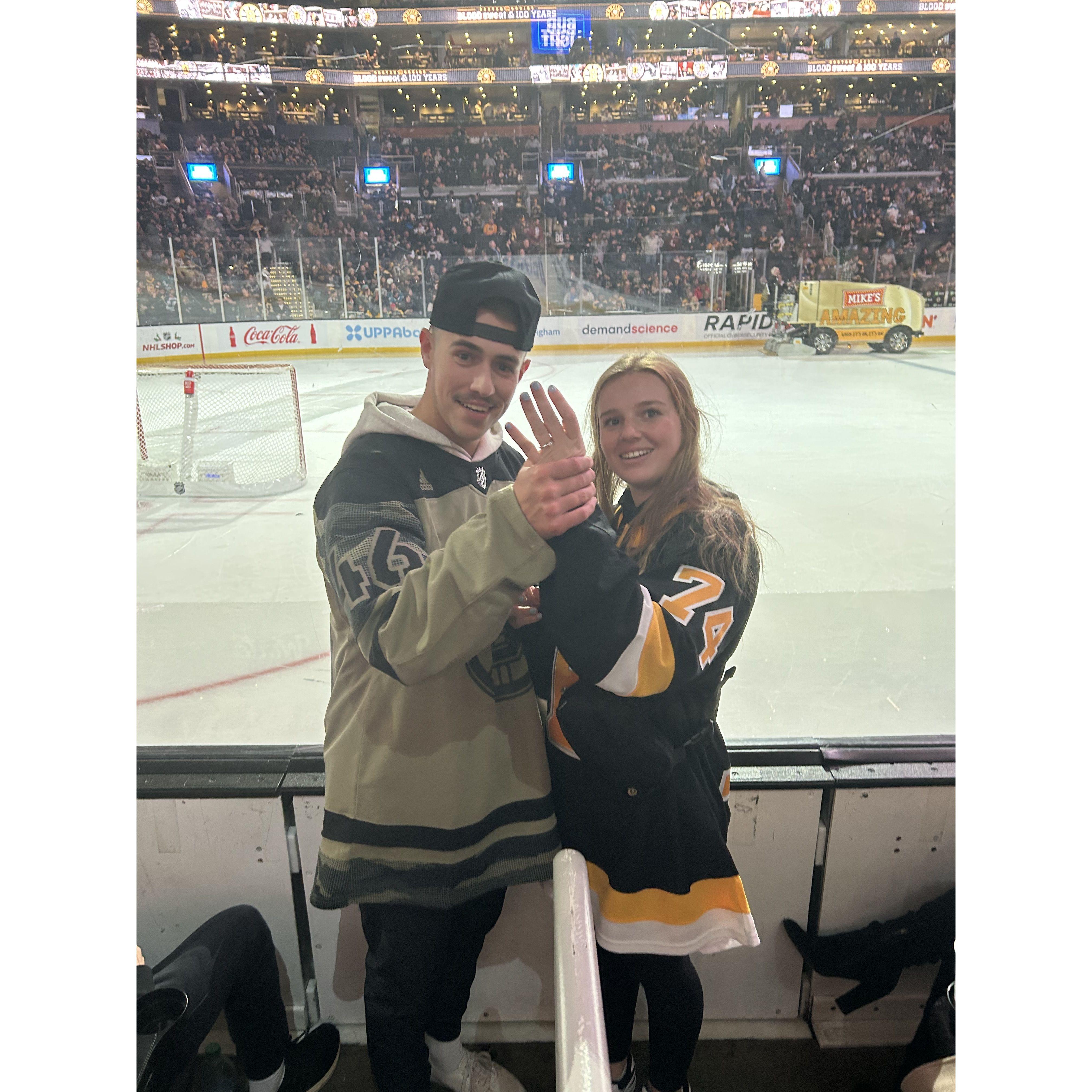 Showing off the ring!