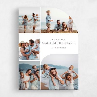 White Half arch Holiday Card - Paige