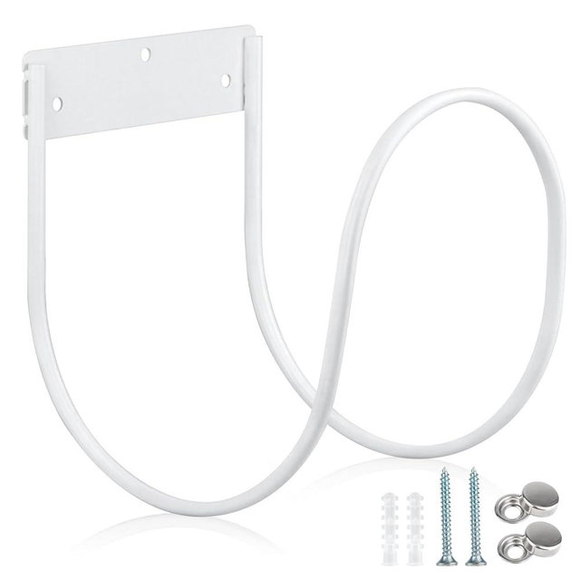 Flymer Hose Holder, Garden Hose Rack Wall Mount, Garden Hose Hanger, White, Set of 1