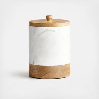Canister with Wood Lid