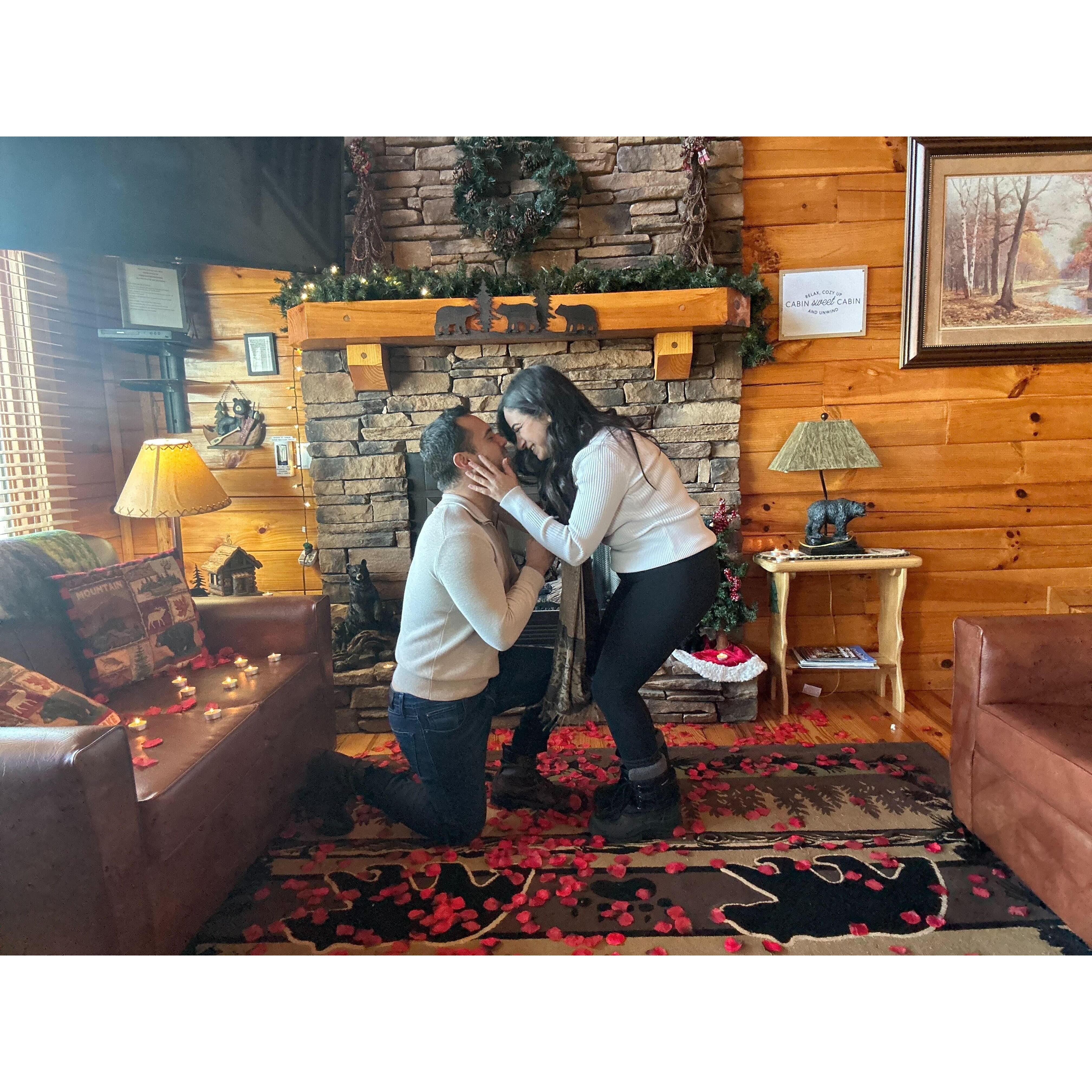 In a small cabin, in the heart of the Smoky Mountains, Shane asked me to be his forever and it was the easiest "yes" of my life.