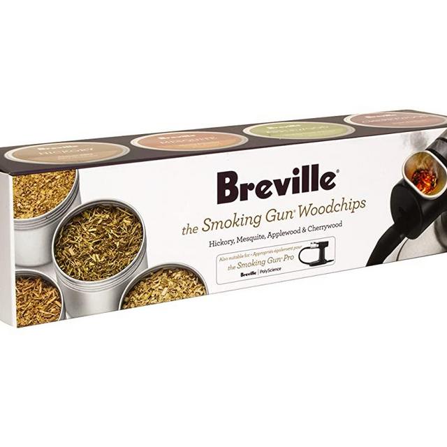 PolyScience The Smoking Gun Woodchips, Mesquite, Hickory, Applewood and Cherrywood, Set of 4