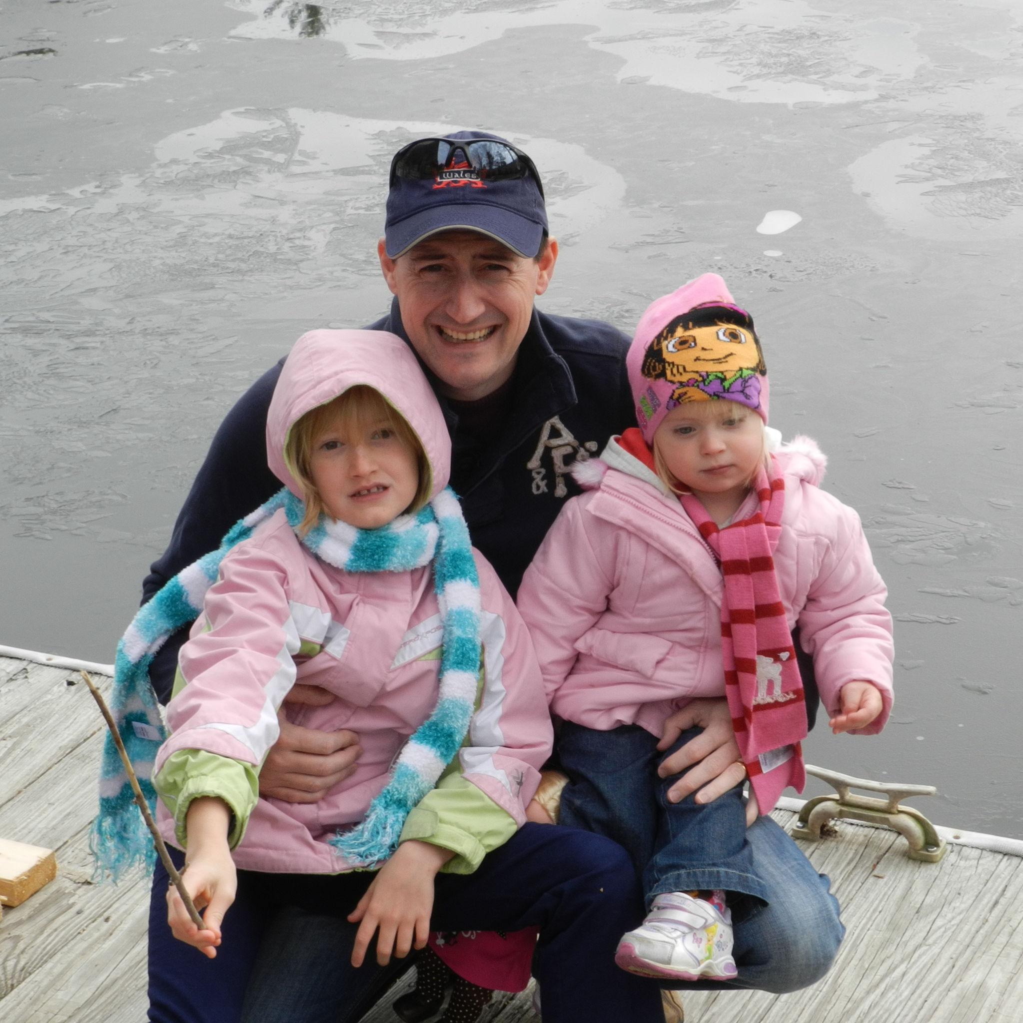 The bride, bride's father, & MOH in the mountains in 2011