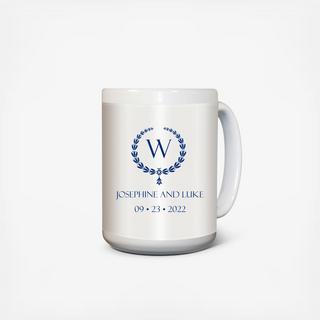 Laurel Wreath 11 Oz. Ceramic Mug - Personalized