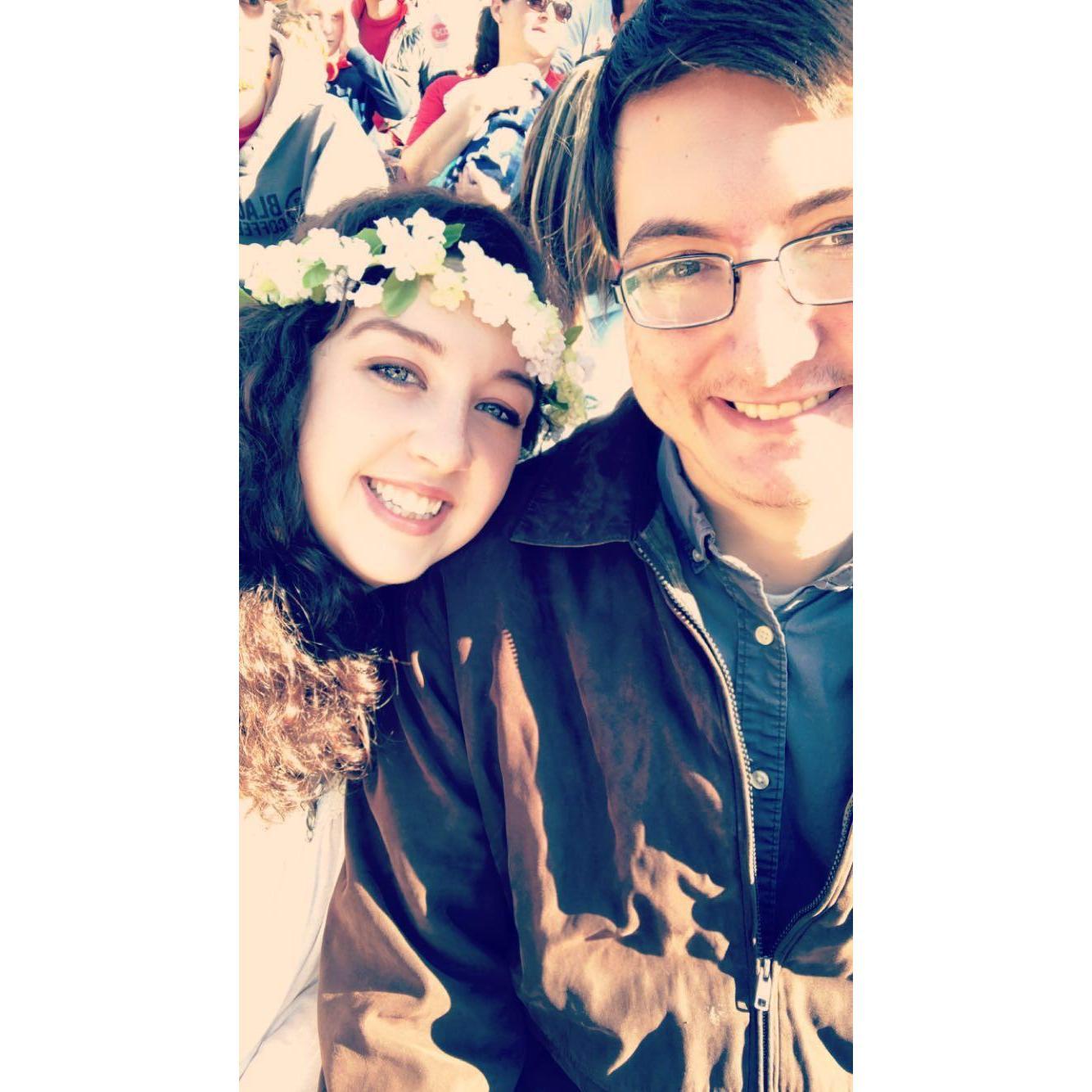 Watching jousting, Carolina Renaissance Festival, November 2018