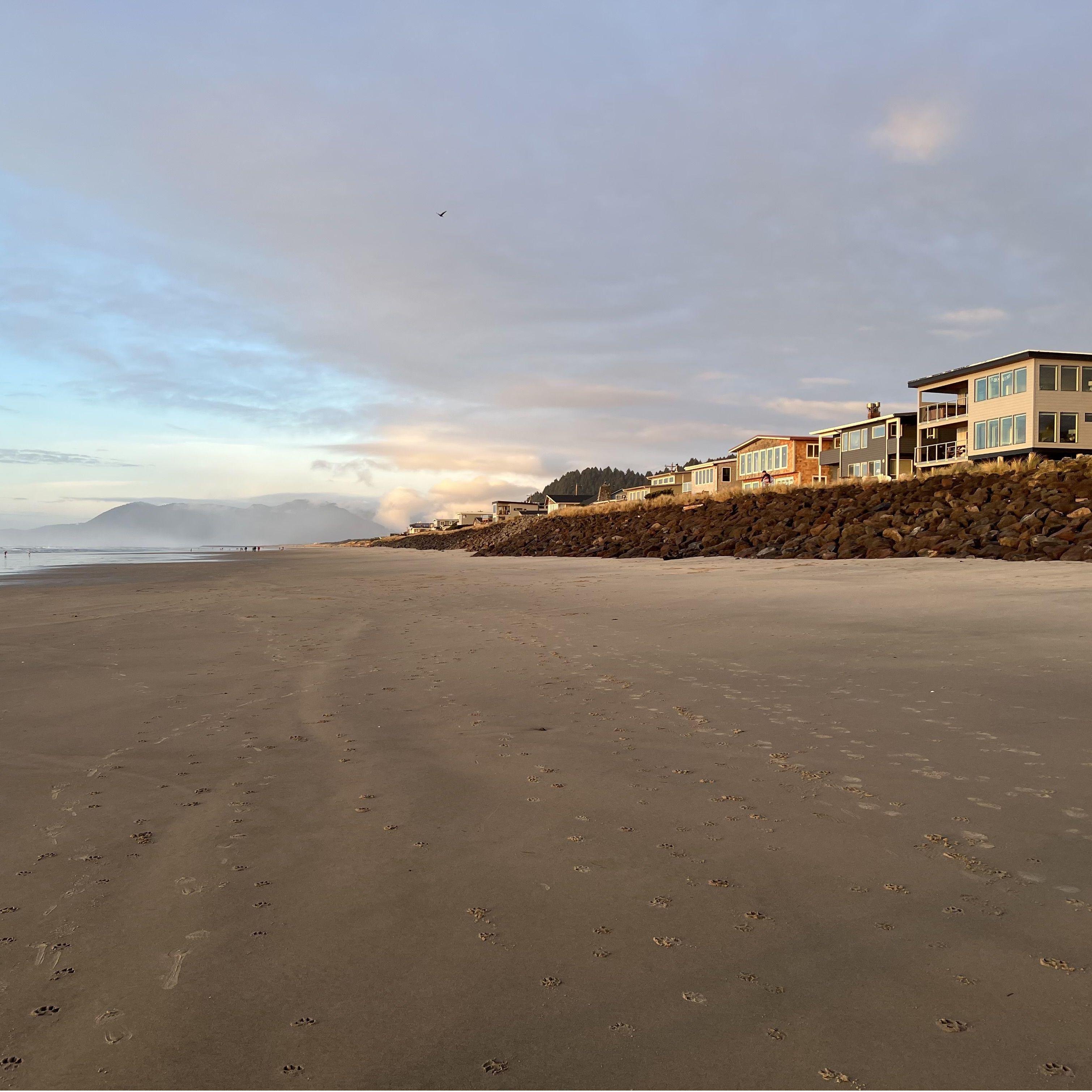 We stayed in the house on the right and got married on the cliff in the distance on the left.
