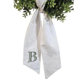 Monogram Wreath Sash, Spring Wreath Sash, Spring Decor, Front Door Decor, Custom Monogram Door Decor, Gift for Her (Monogram)