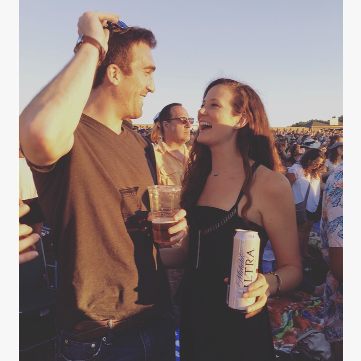 Our first photo together. Dave Matthews Concert!