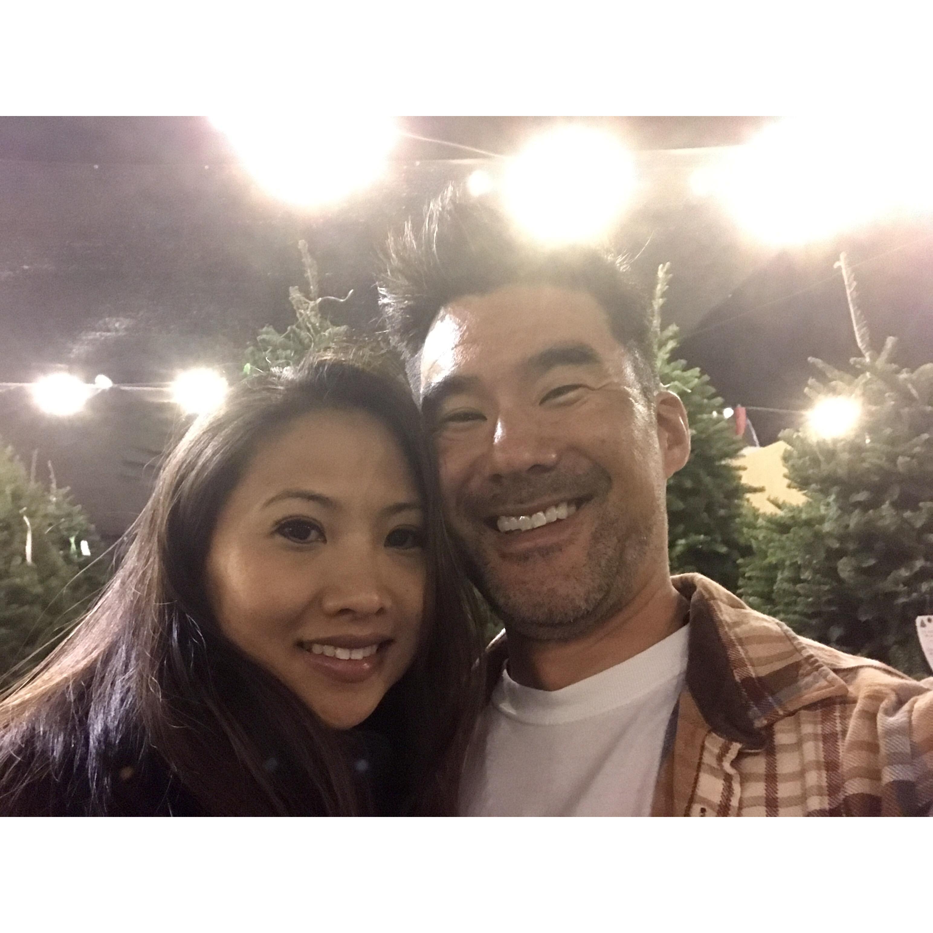 Shopping for our first Christmas tree!