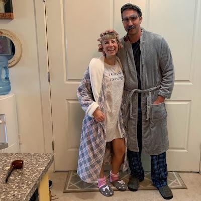Our first Halloween we dressed as an old couple. October 2022.