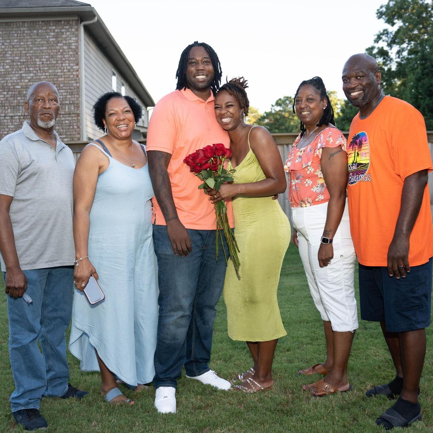 The family at the engagement! The Williams & The Bells.