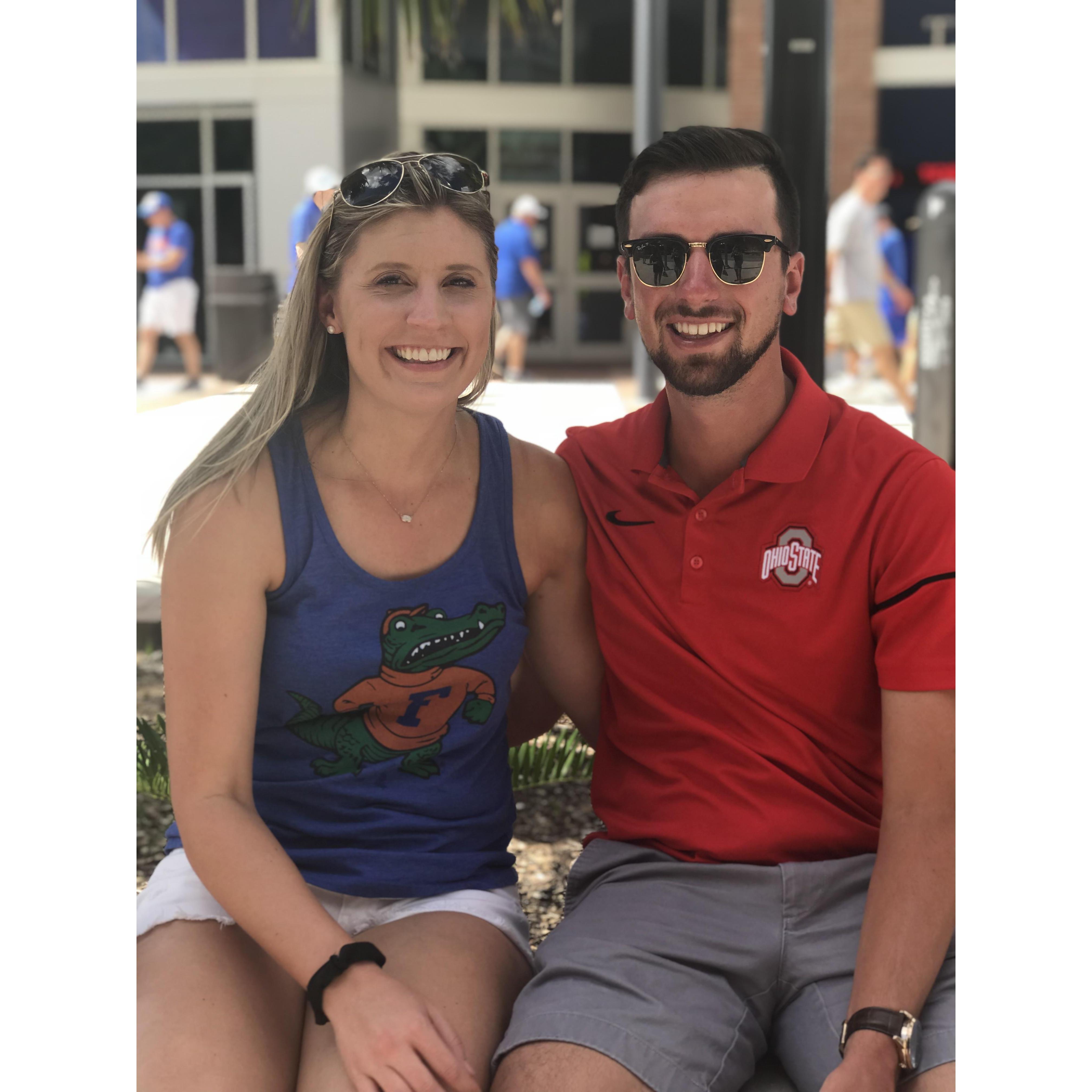 Drew's first Gator game!