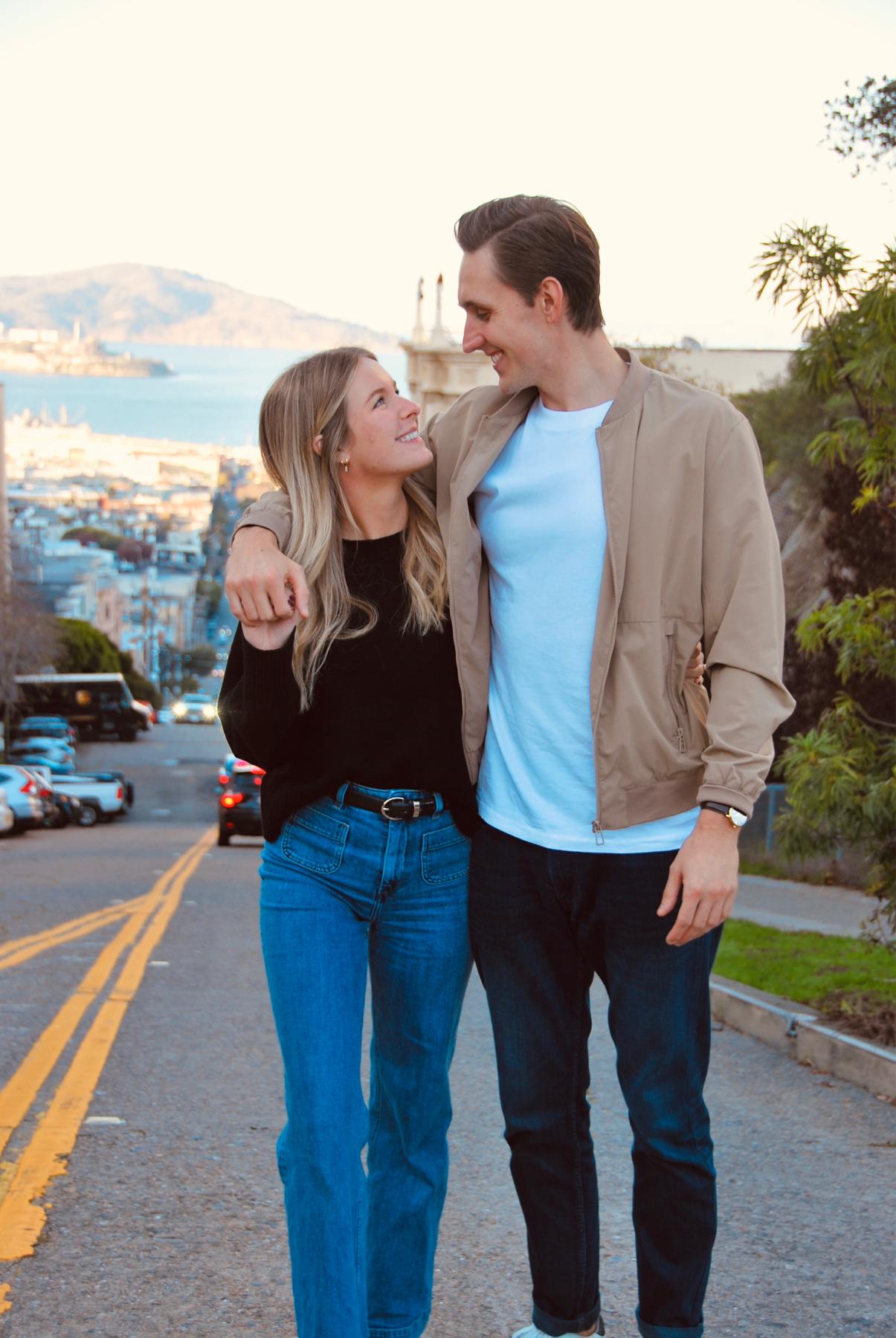 Russian Hill, SF. You can see Alcatraz in the back!