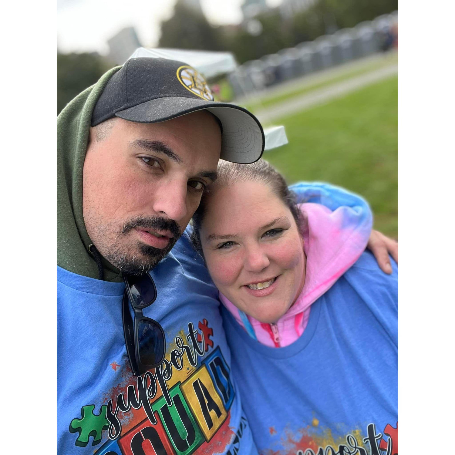 autism walk for Colton and Declan after a wedding lol