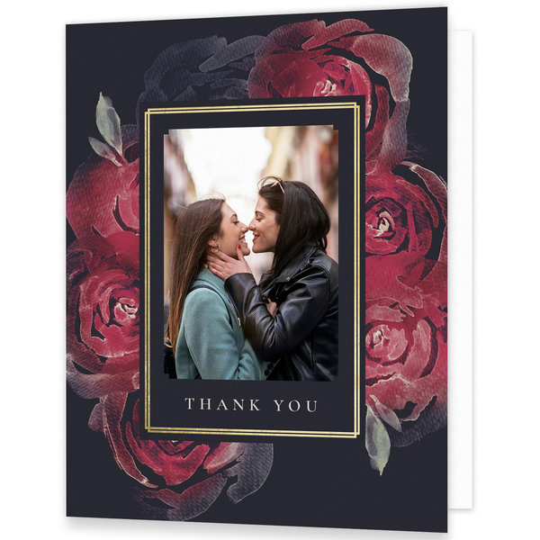 Sakura Multiphoto | Dark Red | Zola Thank You Cards