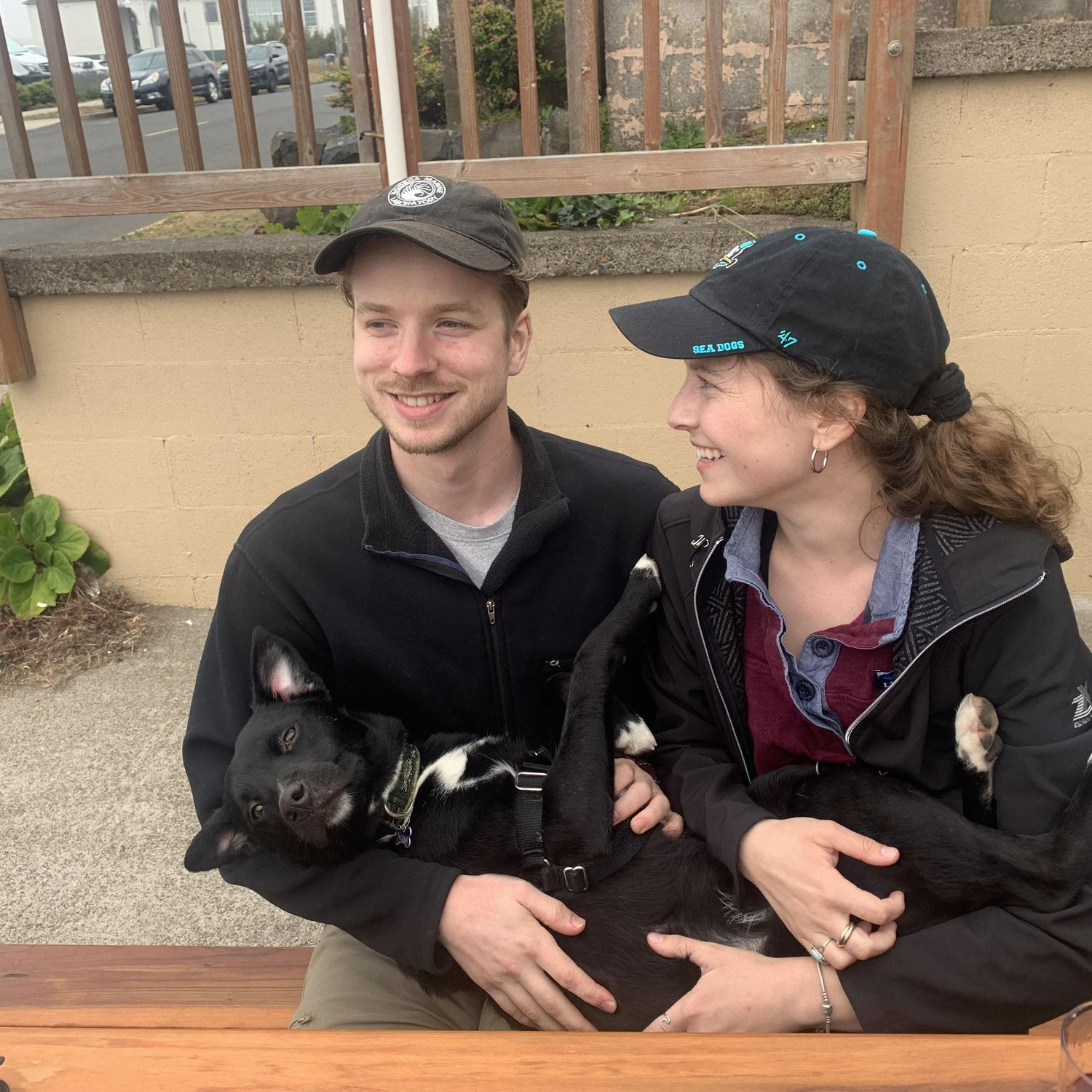 Nova is always extra snuggly after a day on the coast