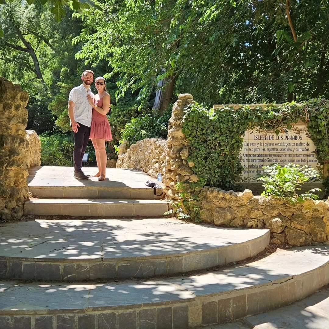 Our first picture after getting engage in Spain!