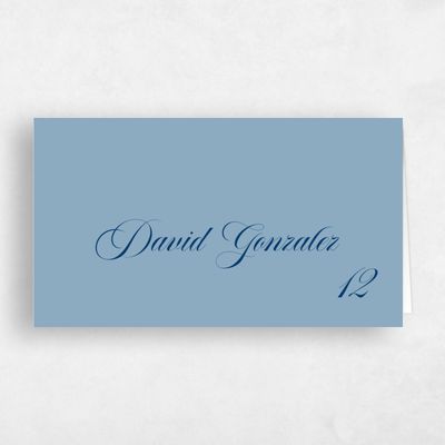 Dusty Blue Wedding Place Card - Goundry