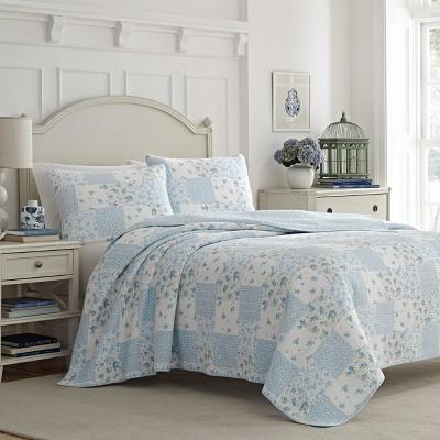 Blue Kenna Quilt Set (King)- Poppy & Fritz